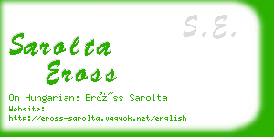 sarolta eross business card